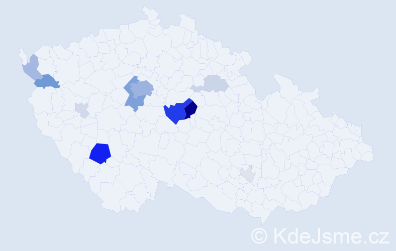 Příjmení: 'Hejdánek', počet výskytů 33 v celé ČR