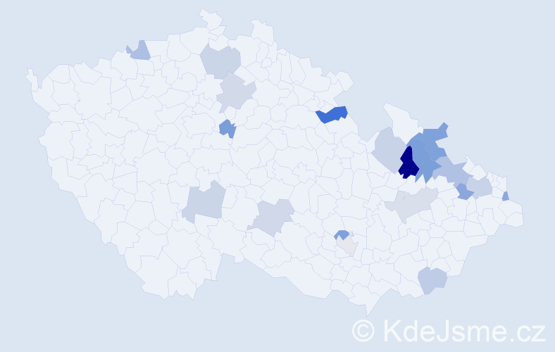 Příjmení: 'Vatrt', počet výskytů 27 v celé ČR