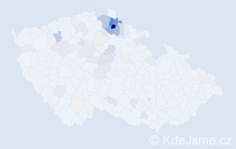 Příjmení: 'Hujerová', počet výskytů 242 v celé ČR