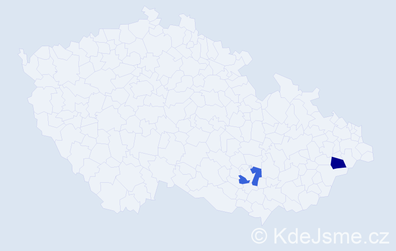 Příjmení: 'Cacarda', počet výskytů 2 v celé ČR