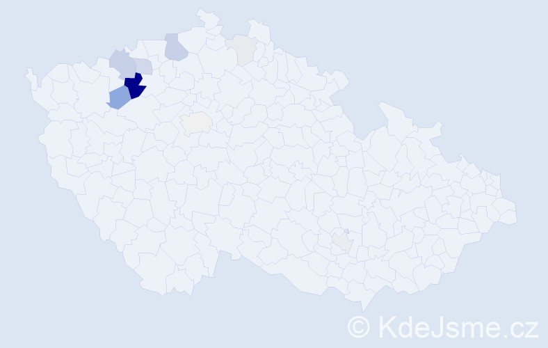 Příjmení: 'Kadet', počet výskytů 35 v celé ČR