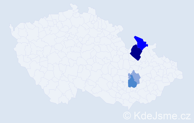 Příjmení: 'Ignačáková', počet výskytů 14 v celé ČR
