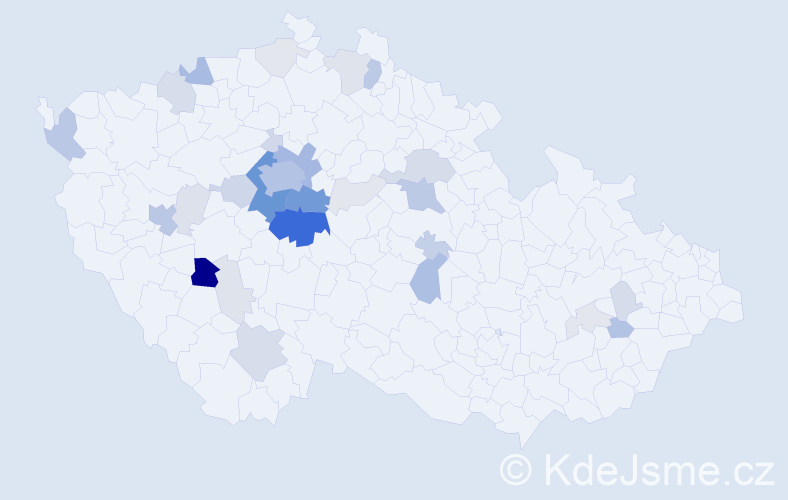 Příjmení: 'Troníček', počet výskytů 142 v celé ČR