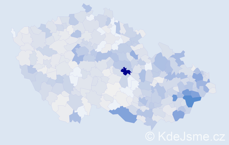 Příjmení: 'Adámek', počet výskytů 3518 v celé ČR