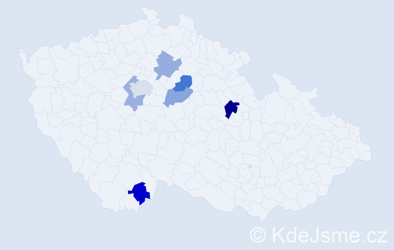 Příjmení: 'Matyi', počet výskytů 9 v celé ČR