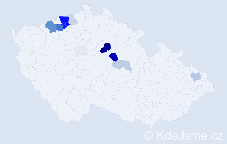 Příjmení: 'Majerčinová', počet výskytů 34 v celé ČR