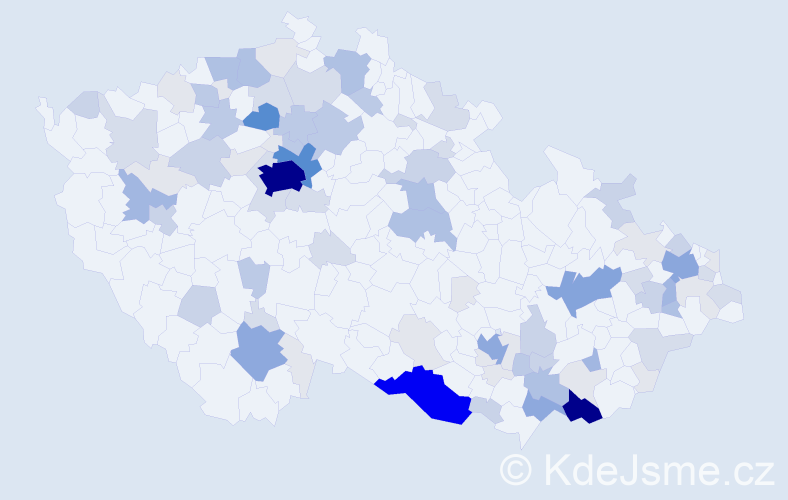 Příjmení: 'Stanislav', počet výskytů 341 v celé ČR