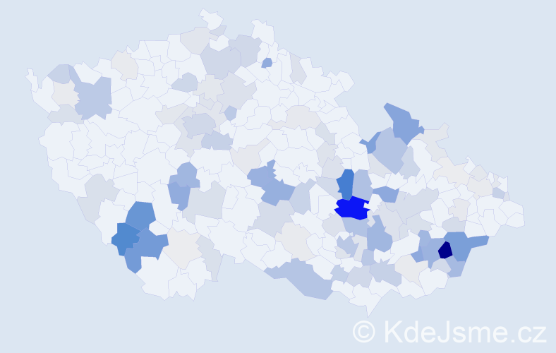 Příjmení: 'Řezníková', počet výskytů 366 v celé ČR