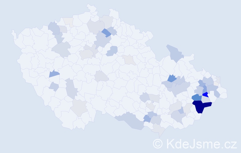 Příjmení: 'Knebl', počet výskytů 272 v celé ČR