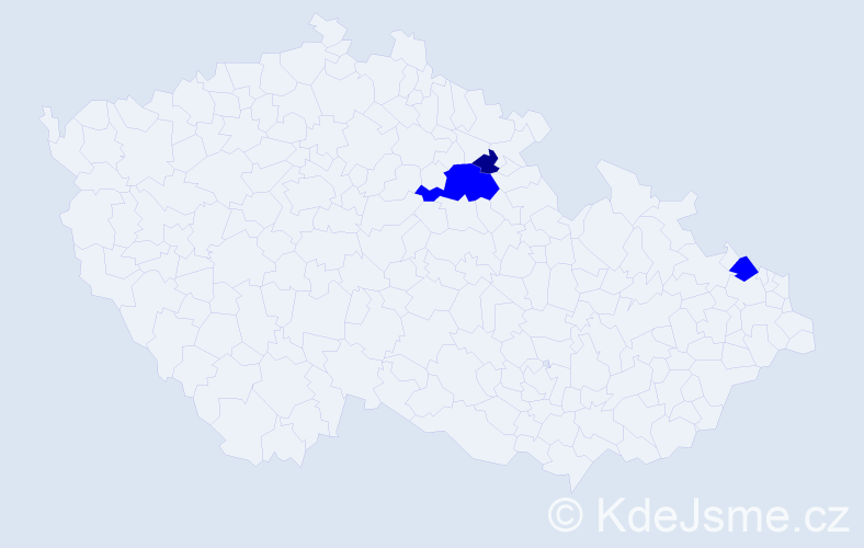 Příjmení: 'Cingeľ', počet výskytů 4 v celé ČR