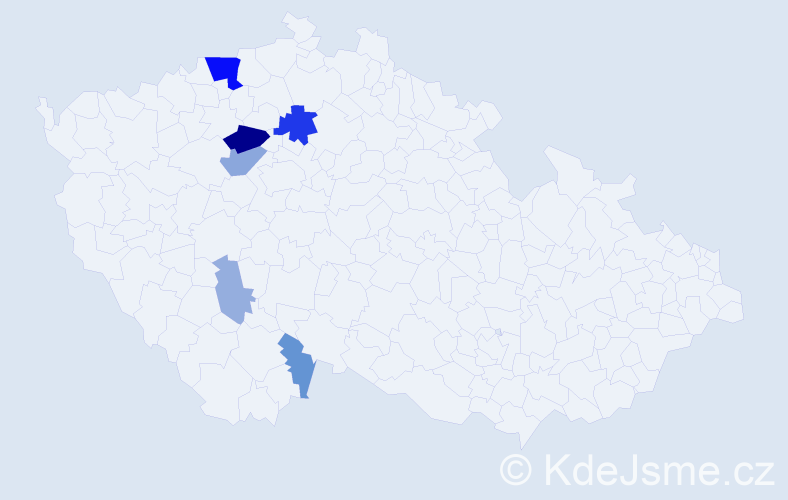 Příjmení: 'Matzek', počet výskytů 18 v celé ČR