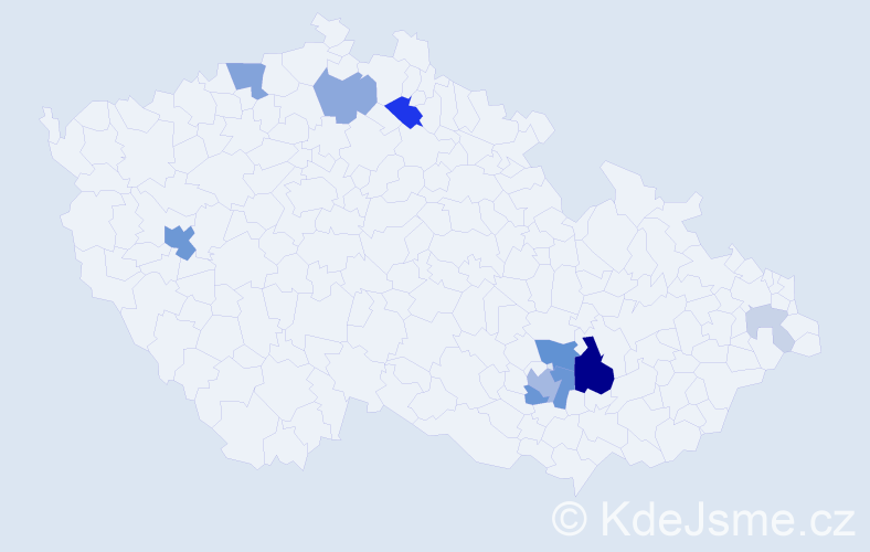 Příjmení: 'Ratislav', počet výskytů 33 v celé ČR