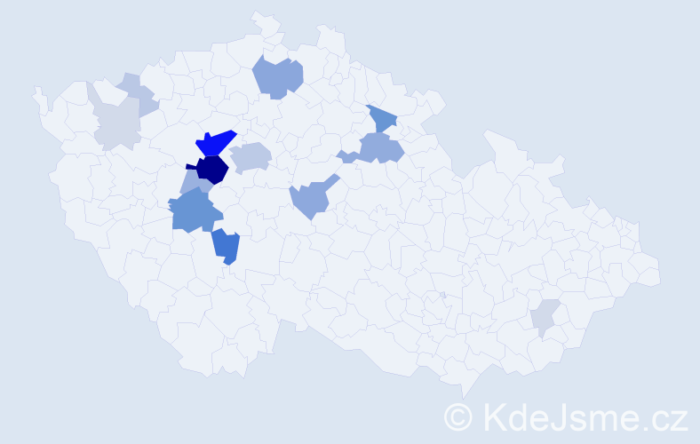 Příjmení: 'Placák', počet výskytů 61 v celé ČR
