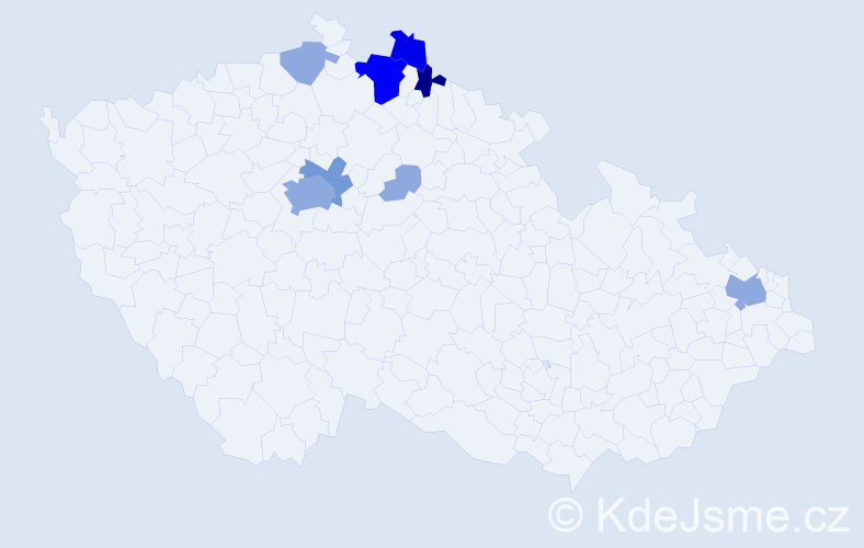 Příjmení: 'Nygrinová', počet výskytů 21 v celé ČR