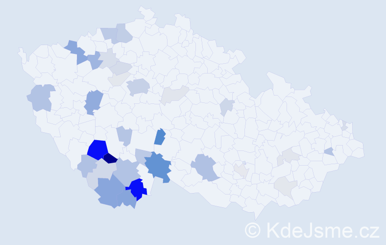 Příjmení: 'Kopenec', počet výskytů 112 v celé ČR