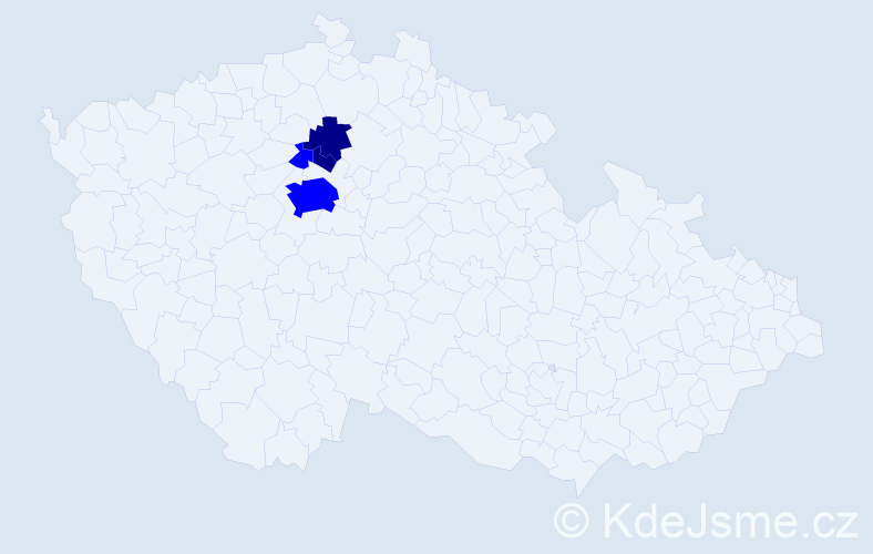 Příjmení: 'Lajmrová', počet výskytů 6 v celé ČR