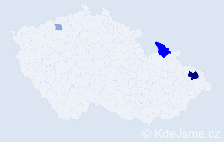 Příjmení: 'Zečevič', počet výskytů 10 v celé ČR