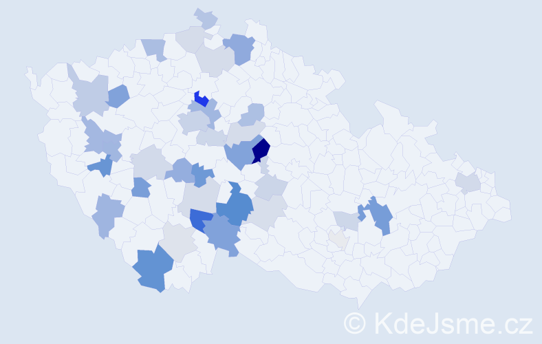 Příjmení: 'Bruner', počet výskytů 91 v celé ČR