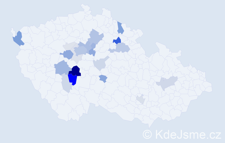 Příjmení: 'Kotrbáčková', počet výskytů 67 v celé ČR