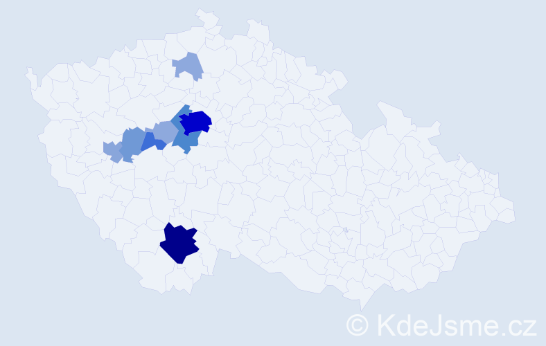Příjmení: 'Kotnauerová', počet výskytů 33 v celé ČR