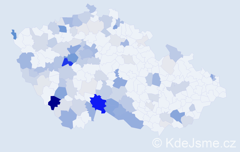 Příjmení: 'Frühaufová', počet výskytů 369 v celé ČR