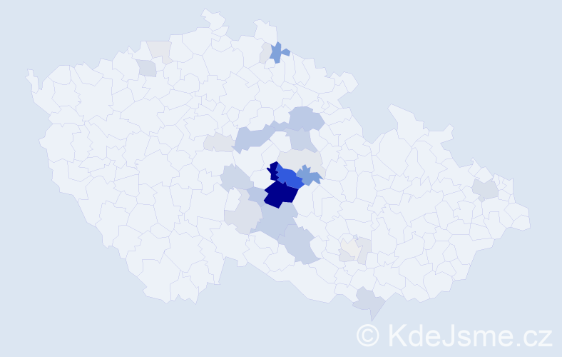 Příjmení: 'Hyršová', počet výskytů 79 v celé ČR