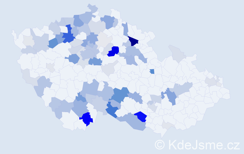 Příjmení: 'Krebs', počet výskytů 302 v celé ČR