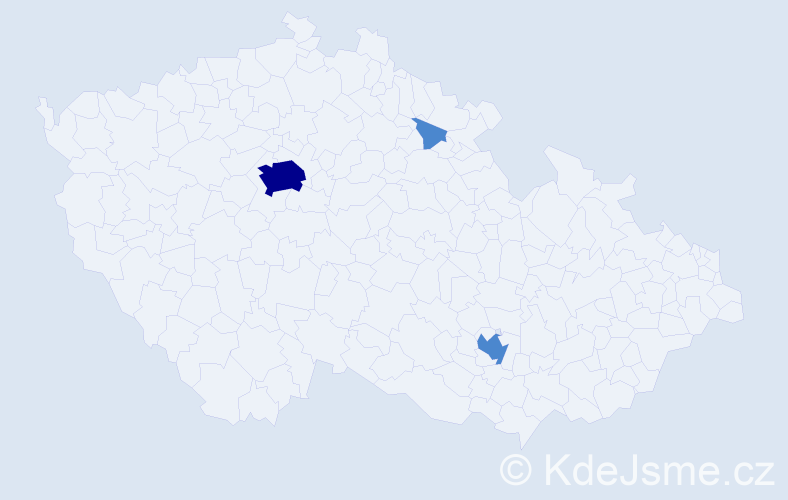 Příjmení: 'Islamajová', počet výskytů 5 v celé ČR