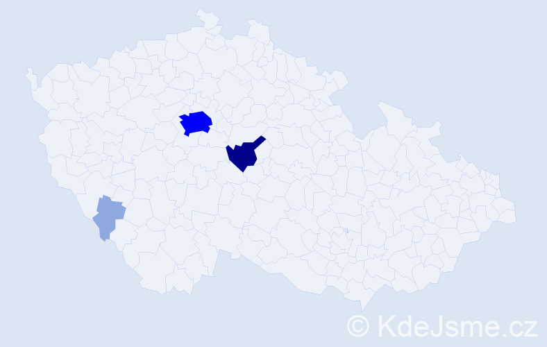 Příjmení: 'Morawski', počet výskytů 21 v celé ČR