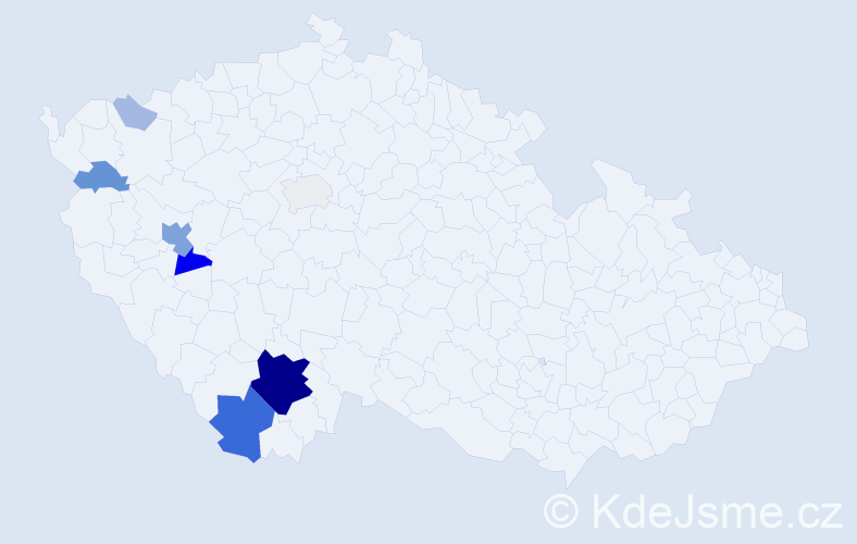 Příjmení: 'Zdrhová', počet výskytů 42 v celé ČR