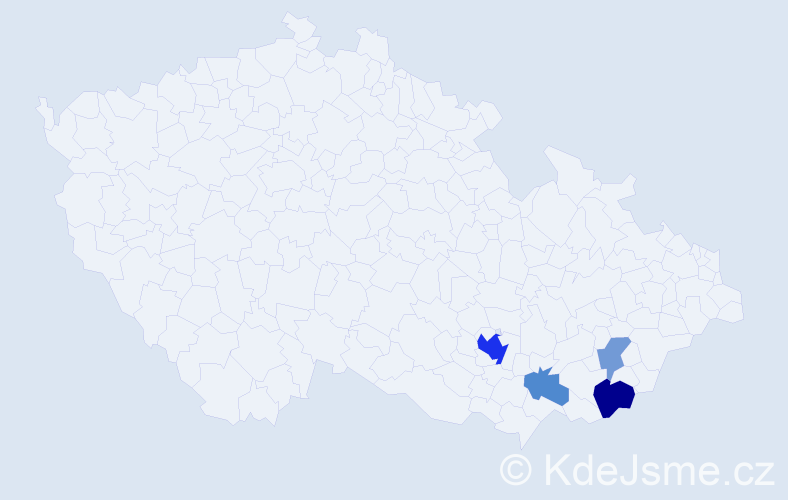 Příjmení: 'Balšík', počet výskytů 10 v celé ČR