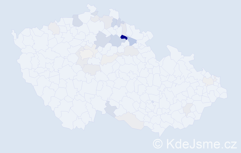 Příjmení: 'Nypl', počet výskytů 107 v celé ČR