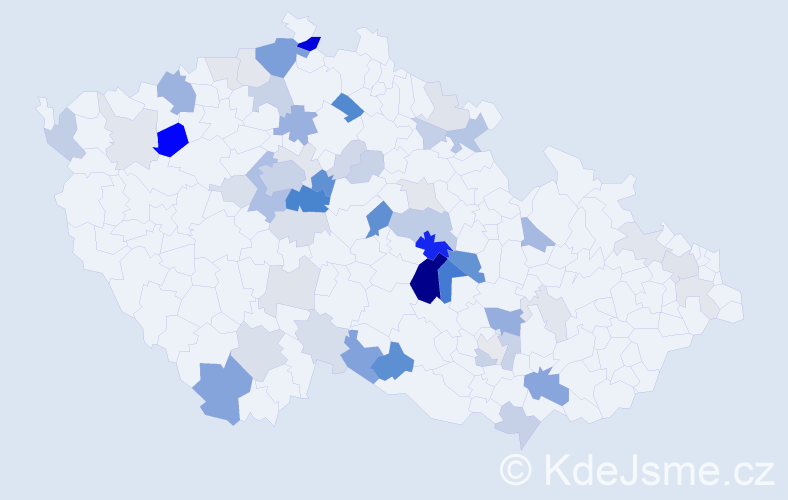 Příjmení: 'Bezchleba', počet výskytů 163 v celé ČR