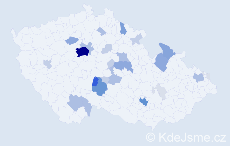 Příjmení: 'Brothánek', počet výskytů 109 v celé ČR