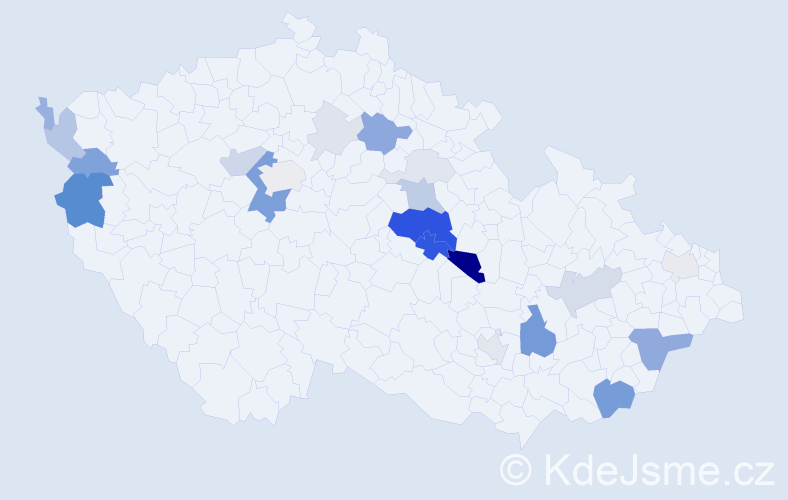 Příjmení: 'Kunhartová', počet výskytů 74 v celé ČR