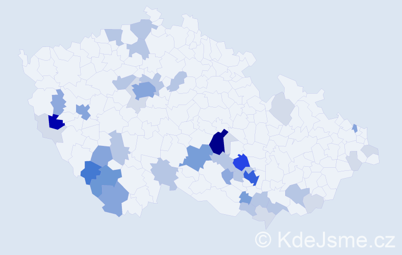 Příjmení: 'Matulka', počet výskytů 143 v celé ČR