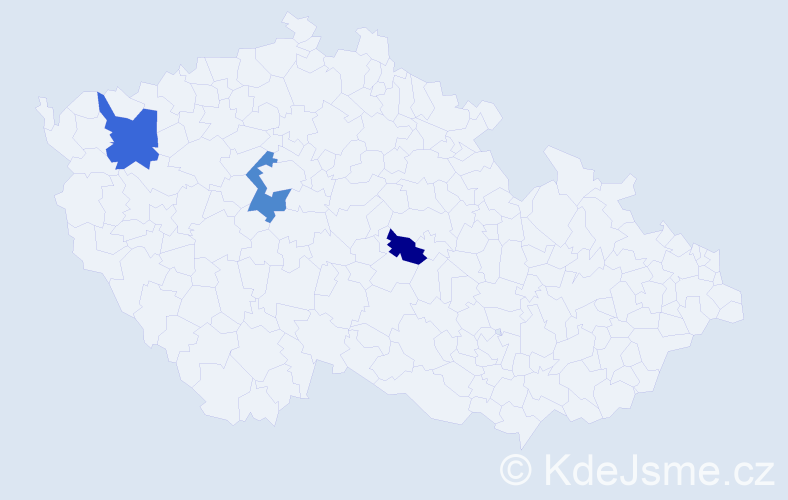 Příjmení: 'Turkin', počet výskytů 5 v celé ČR