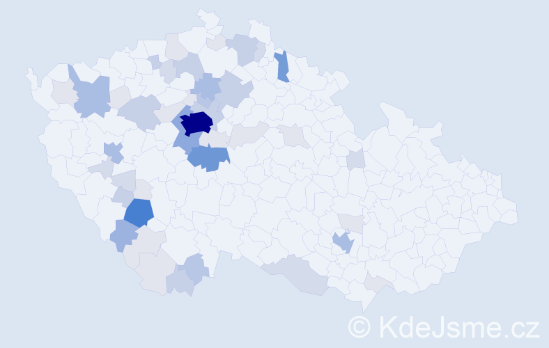 Příjmení: 'Frková', počet výskytů 167 v celé ČR