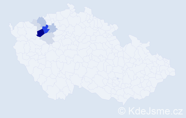 Příjmení: 'Milenko', počet výskytů 34 v celé ČR