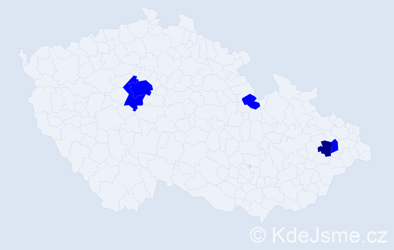 Příjmení: 'Kuszová', počet výskytů 6 v celé ČR