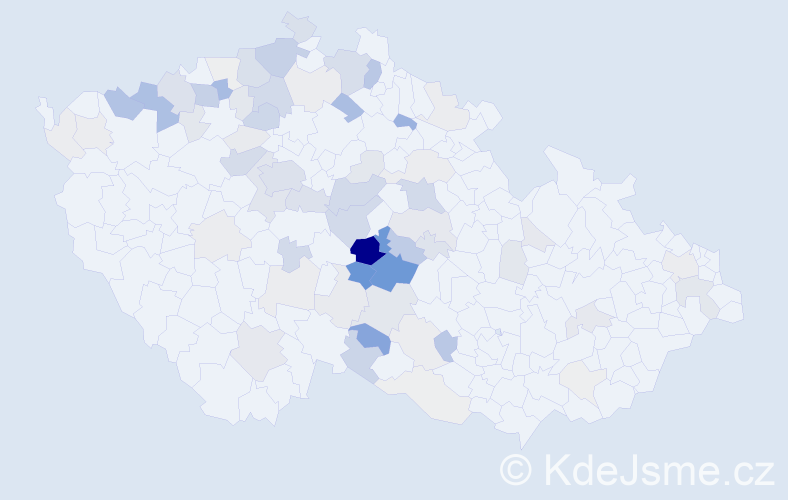 Příjmení: 'Choutková', počet výskytů 248 v celé ČR