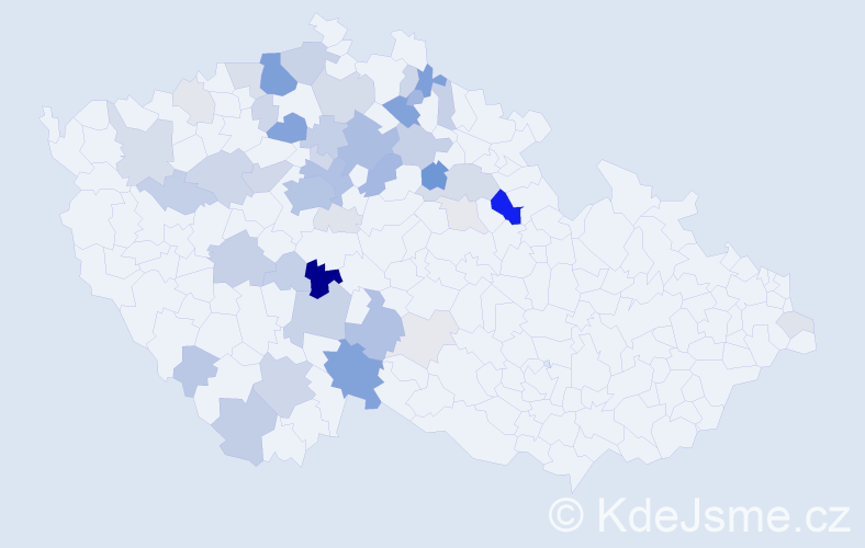 Příjmení: 'Berounská', počet výskytů 153 v celé ČR