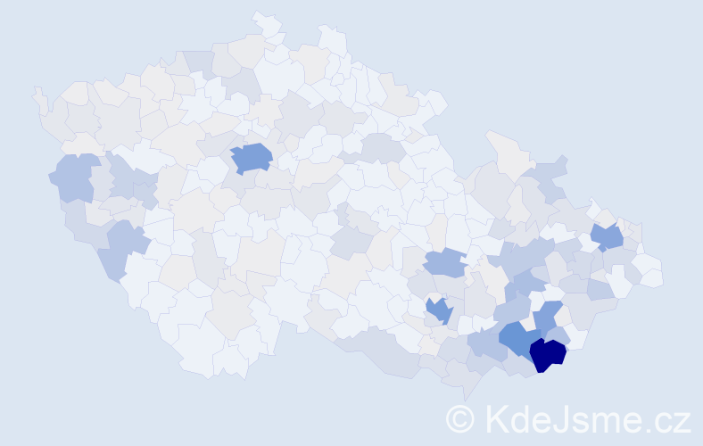 Příjmení: 'Janča', počet výskytů 1035 v celé ČR