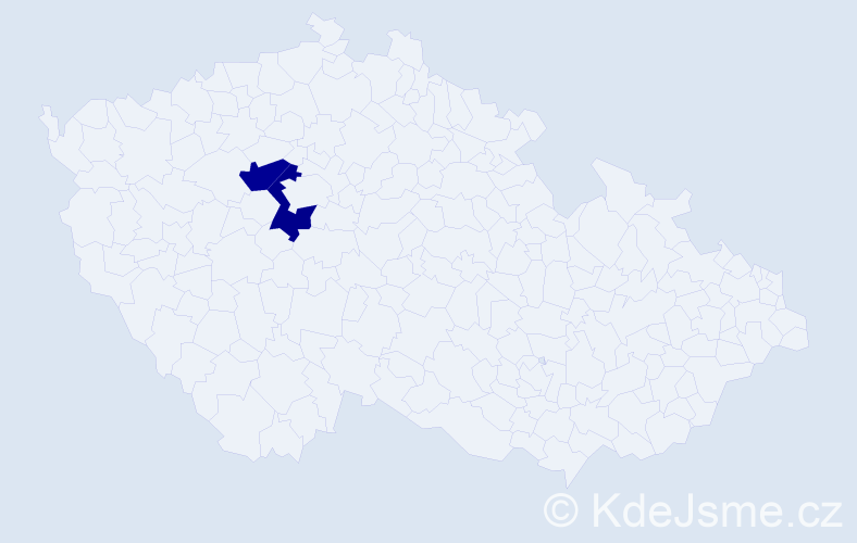 Příjmení: 'Doudera', počet výskytů 6 v celé ČR