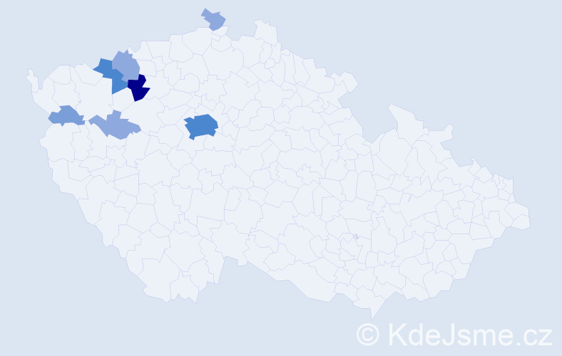 Příjmení: 'Enders', počet výskytů 18 v celé ČR