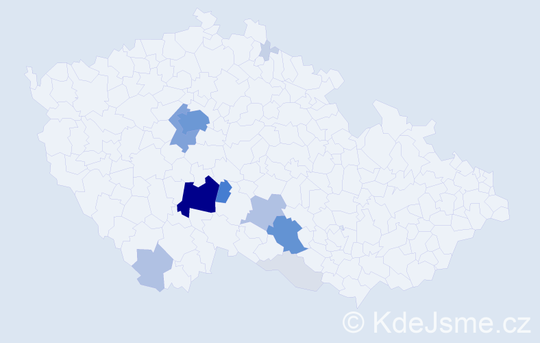 Příjmení: 'Tenkl', počet výskytů 67 v celé ČR
