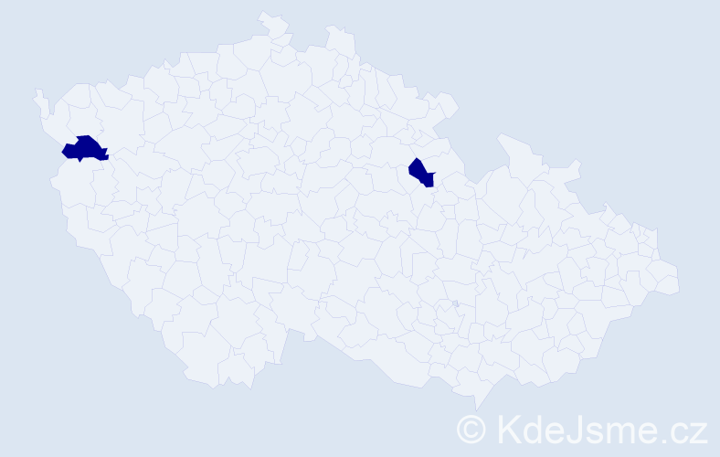 Příjmení: 'Schlereth', počet výskytů 2 v celé ČR