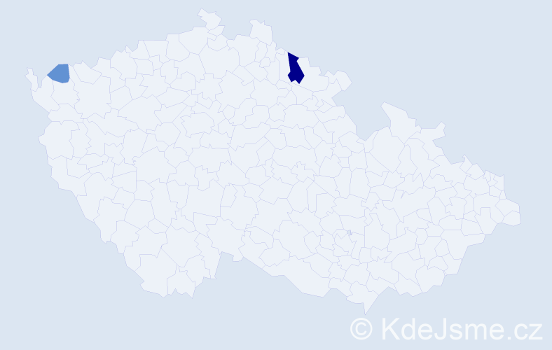 Příjmení: 'Spindlerová', počet výskytů 6 v celé ČR