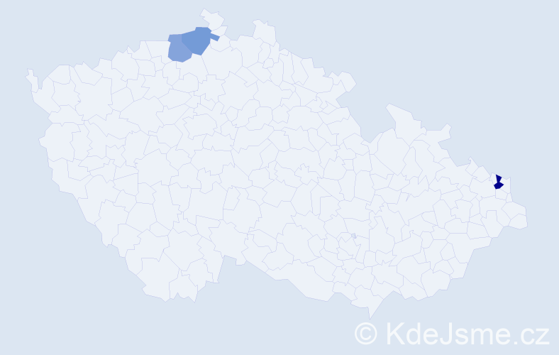 Příjmení: 'Kutliaková', počet výskytů 4 v celé ČR