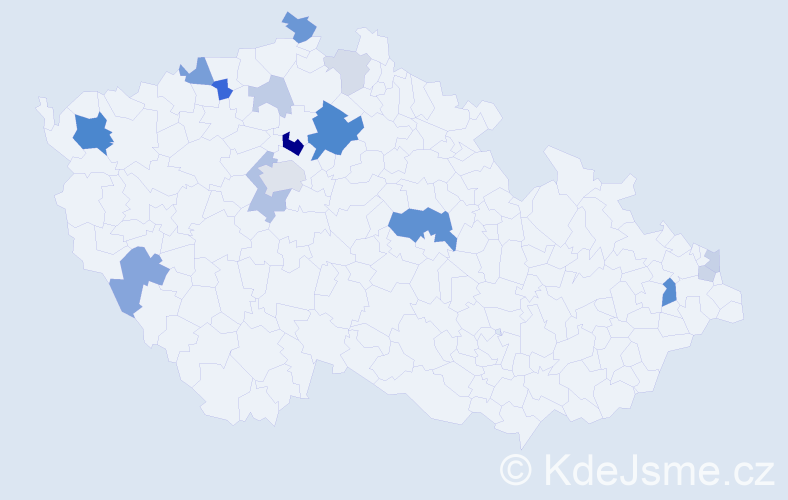 Příjmení: 'Milčinská', počet výskytů 44 v celé ČR